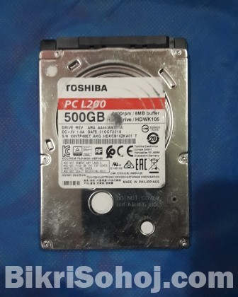 Toshiba 500GB sata laptop ssd hard disk